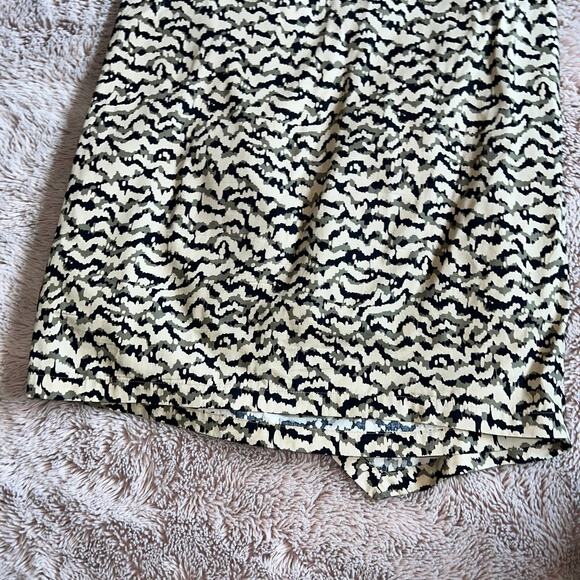 Gerard Darel Sleeveless Partial-Button Front Abstract Print Dress Size: US 10 - Picture 15 of 16